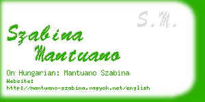 szabina mantuano business card